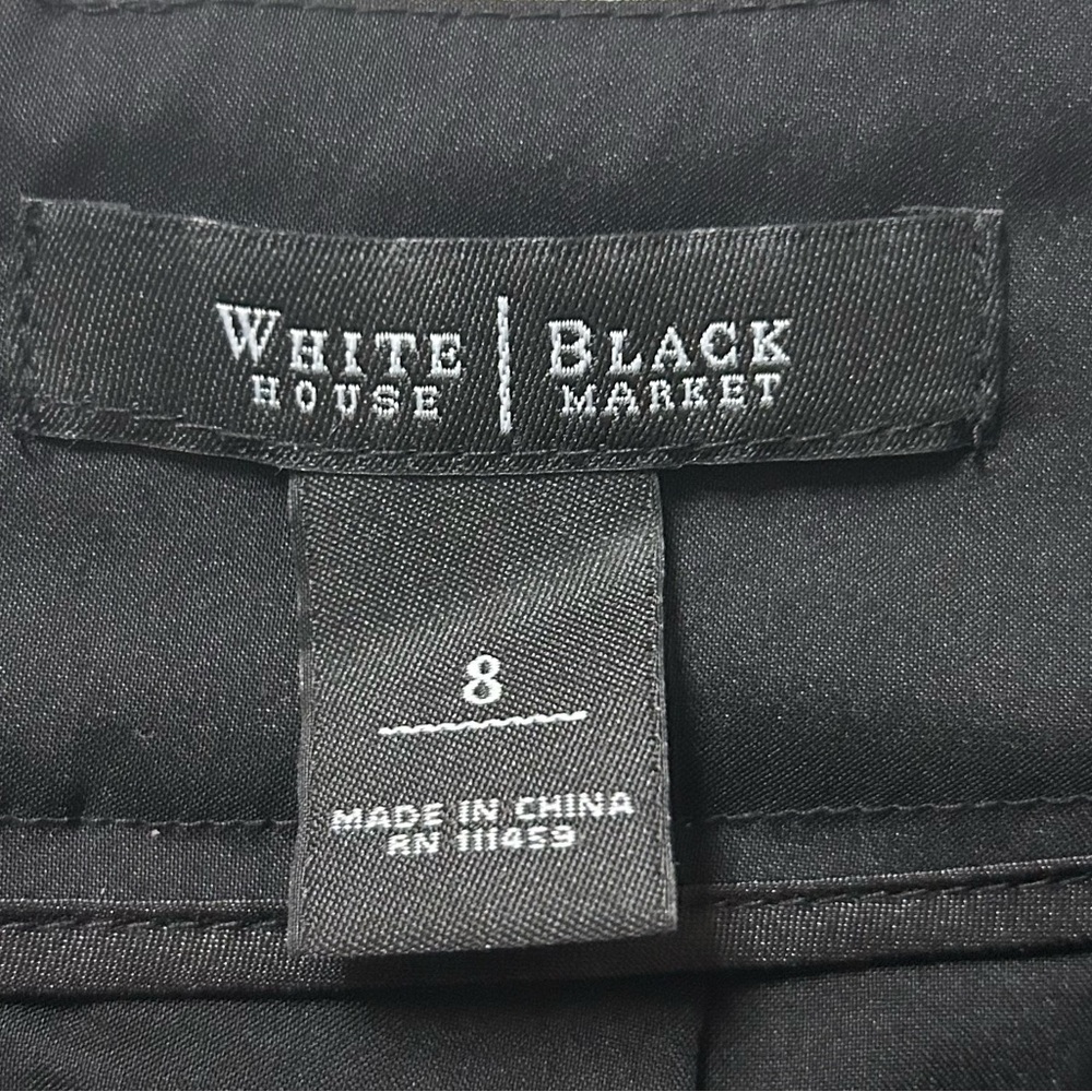 White House Black Market Black Mini Skater Skirt Size 8 - Picture 3 of 4
